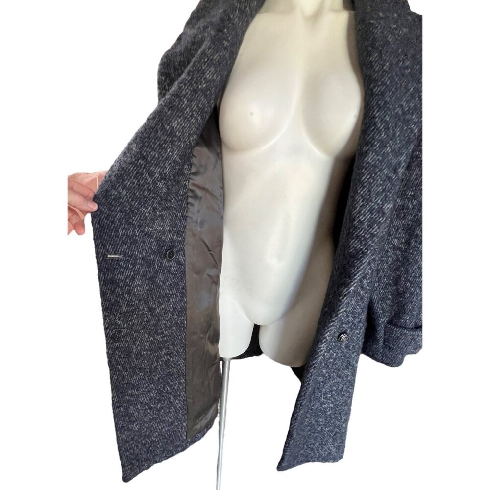 Ba&Sh  Women's Coat Size 3 US 10 Gray Double-Breasted Wool Blend Overcoat - Picture 11 of 14